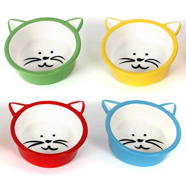 Ceramic Cat Face Feeding Bowl