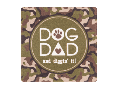 Dog Dad - Single Square Coaster