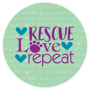 Rescue Love Repeat - Car Coaster