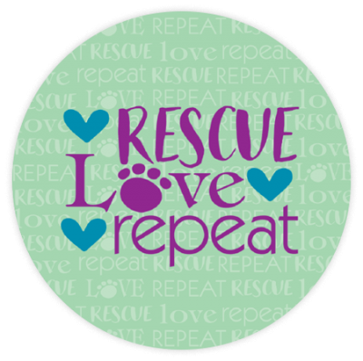 Rescue Love Repeat - Car Coaster