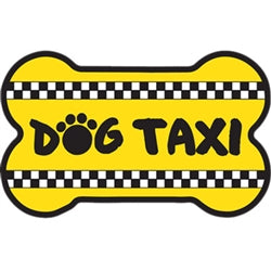 Bone Shaped Car Magnet - Dog Taxi