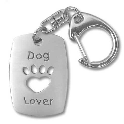 Dog Lover Pewter Key Chain