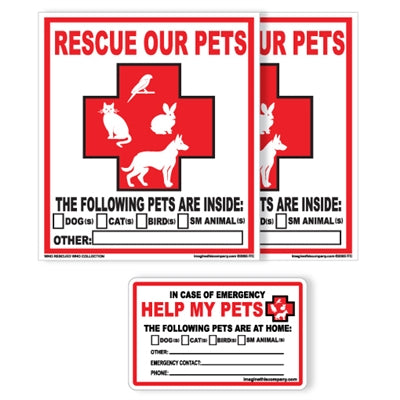 Pet Rescue Packs with Decals and Wallet Cards
