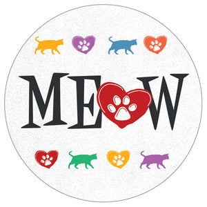 Meow Cat Lover - Car Coaster