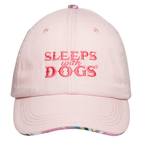 Sleeps With Dogs Baseball Cap - Pink