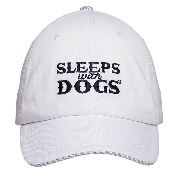 Sleeps With Dogs Baseball Cap - White